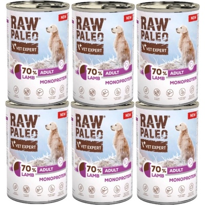 Vetexpert Raw Paleo Monoprotein Adult Jahňacie 6 x 400 g