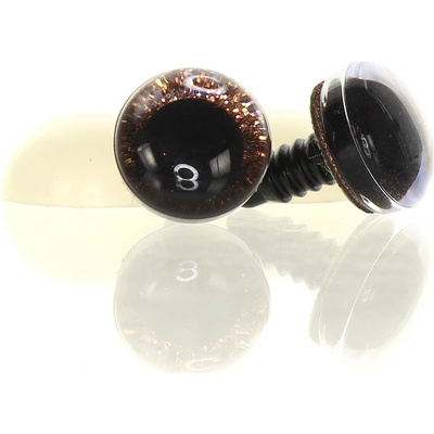 Oči třpytivé bronzové 14 mm