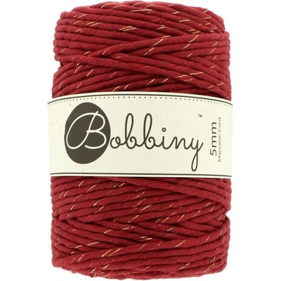 Bobbiny Macrame Cord Golden Wine Red 5 mm 100 m