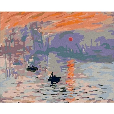 zuty Malování podle čísel Východ slunce C.Monet 100 x 80 cm bez rámu a bez vypnutí plátna