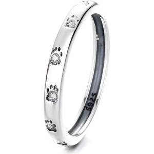 Silenti Jewelry Сребърен пръстен "Лапичка" - 10 - 62 мм (19.7мм диам. )