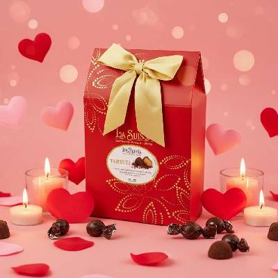 La Suissa Tartufi Assortiti dárková kazeta italských čokoládových lanýžů 150 g