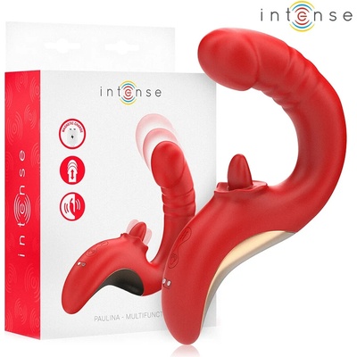 Intense paulina vibrator and stimulator in u shape red