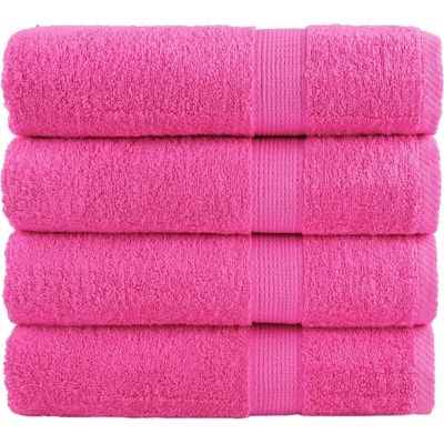 vidaXL Премиум хавлиени кърпи SOLUND 4 бр зелени 100x150см 600 gsm (137528)