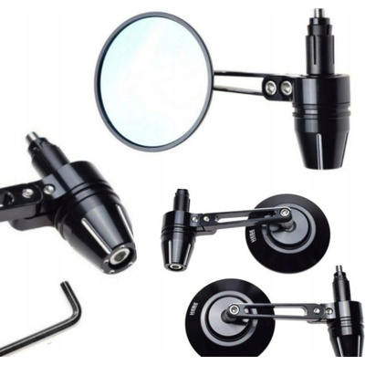 UNIVERZÁLNÍ ZPĚTNÉ ZRCÁTKO CNC KULATÉ, MONTÁŽ NA ŘÍDÍTKA