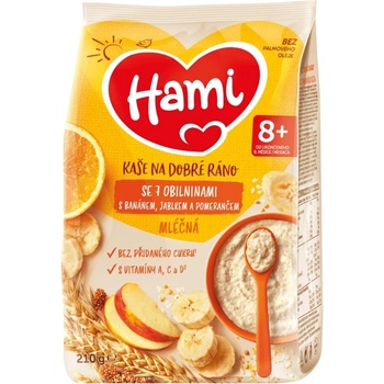 Hami mliečna so 7 obilninami s jablkom banánom a pomarančom 210 g