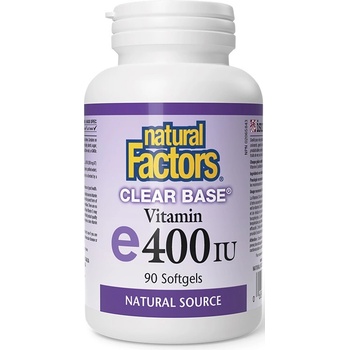 Natural Factors Clear Base Vitamin E, 400 IU, 90 капсули, Natural Factors