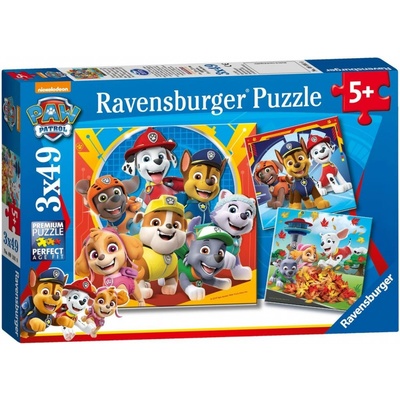 Ravensburger 050482 Labková patrola Hry v lístí 3x49 dielov