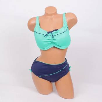 Image 1 of Бански в тюркоазен и тъмносин цвят - чашка d/e