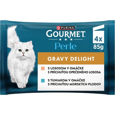 Gourmet Perle losos a tuniak 4 x 85 g