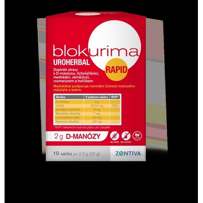 Blokurima Uroherbal Rapid 2g D-manózy sáčků 10x2.3g