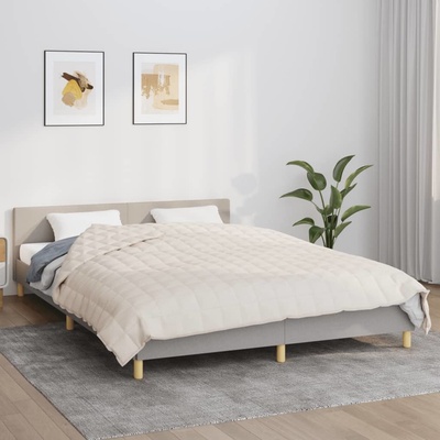 vidaXL Zátěžová deka světle krémová 13 kg textil 200x220