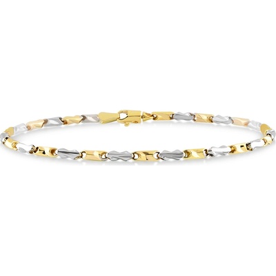 Lillian Vassago článkový náramek v kombinovaném zlatě LLV06-GB105