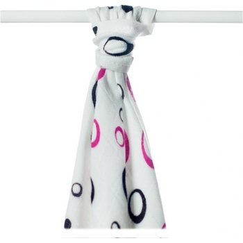 Bambusová osuška XKKO BMB Spirals&Bubbles 90x100 Magenta Bubbles 1ks