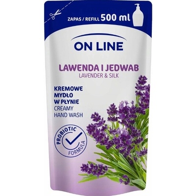 On Line tekuté mydlo Levanduľa a hodváb náhradná náplň 500 ml