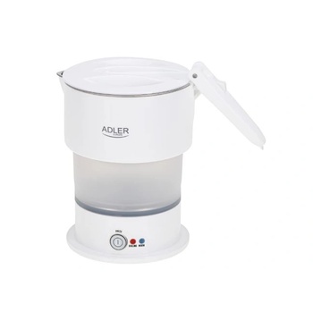 Adler AD1377 Сгъваем силиконов чайник 0, 6L 600W бял (1377WHITE FEHÉR)