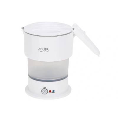 Adler AD1377 Сгъваем силиконов чайник 0, 6L 600W бял (1377WHITE FEHÉR)