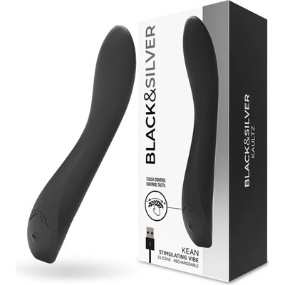 BLACK & SILVER KEAN VIBRATOR TOUCH CONTROL