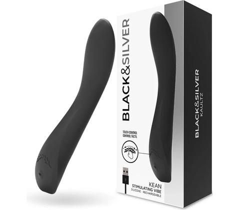 BLACK & SILVER KEAN VIBRATOR TOUCH CONTROL