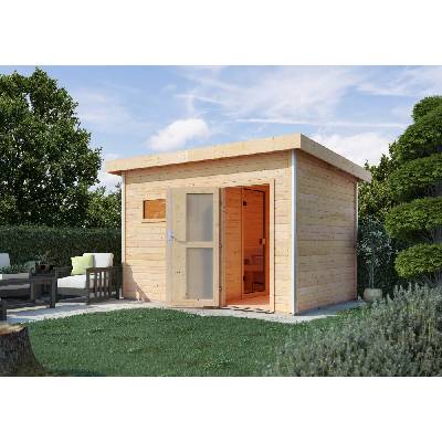 fínska sauna KARIBU SKROLLAN 2 (86291) s predsieňou LG1929