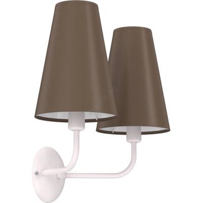 Luminex Стенно осветително тяло TORTOLA 2xE14/15W/230V кафяво/кремаво (LU3671)
