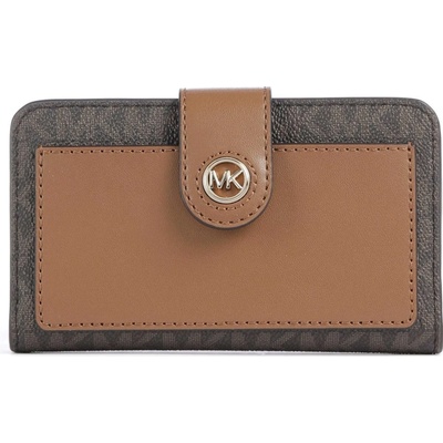 Michael Kors double zip wristlet white