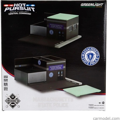 Greenlight Accessories Set Officina Garage Mechanic's Corner Pursuit Central Command Massachusetts Highway Patrol Station Hnědá Zelená 1:64
