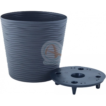 Саксия Фюжън ниска с дренаж d36/34см, микс цветове (127074)