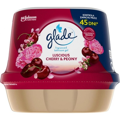 Glade Lucious Cherry & Peony vonný gel do koupelny 180 g