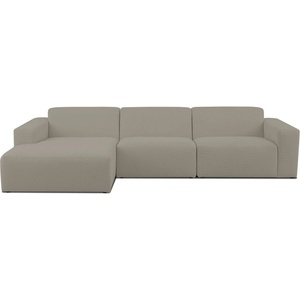 Scandic Светлокафяв ъглов диван от букле (ляв ъгъл) Roxy - Scandic (Big ch (ch+1,5+1,5) Left CM 9 capp.)