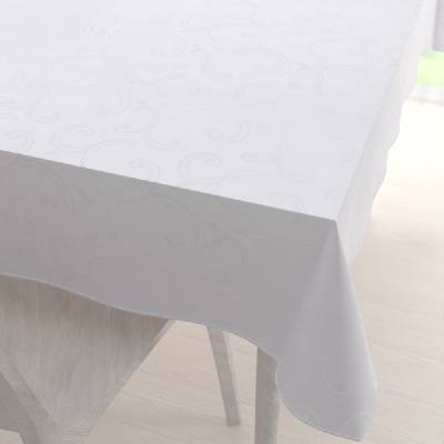 Biante Teflónový obdĺžnikový obrus TF-100 Biele ornamenty s lístkami 60x100 cm