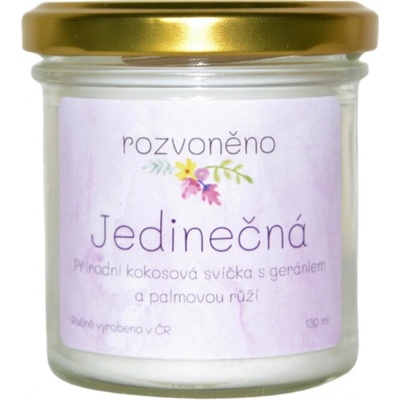 Rozvoněno Jedinečná přírodní s gerániem a palmovou růží 130 g