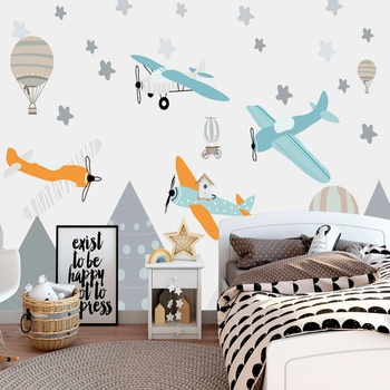 Image 1 of Art gift Фототапет - Самолети над планината