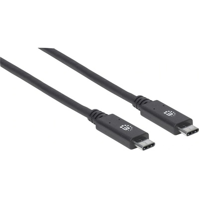 Manhattan 355223 USB, USB 3.2 Gen1 (USB 3.0 / USB 3.1 Gen1) USB-C ® zástrčka, USB-C ® zástrčka, 1m, černý