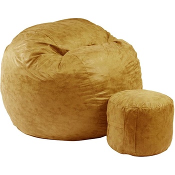 Image 1 of PUFRELAX Комплект Барбарон и табуретка за крака 700л. King Size, Amber, Перящ се калъф, Трансформира се в легло, Пълнеж с микс от мемори пяна и дунапрен, Гама Premium, 8959 (PUF-M-KO-PT-AMB)