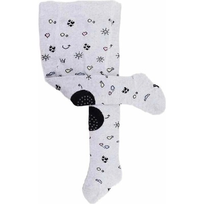 YO kojenecké punčocháčky 3ABS šedé s obrázky