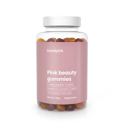 GymBeam BeastPink Pink Beauty Gummies 60 капс starfruit papaya cherry