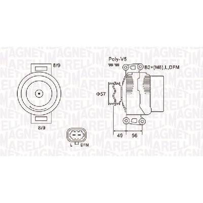 Alternátor MAGNETI MARELLI 063731740010