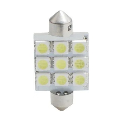 m-tech LED C5W 41mm 9xSMD5050 White крушка (L059W)