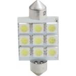 m-tech LED C5W 41mm 9xSMD5050 White крушка (L059W)