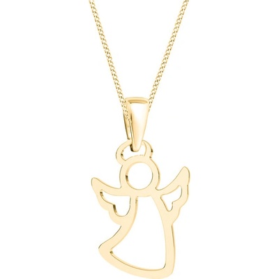 JVD Dámský stříbrný pozlacený přívěsek andělíček SVLP0547XH2GO00