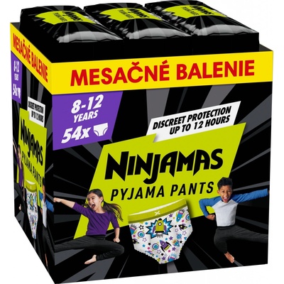 NINJAMAS Nohavičky plienkové Pyjama Pants Kozmické lode 8 rokov 27 kg-43 kg 54 ks