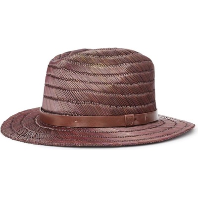 Brixton Messer Straw Fedora Brown