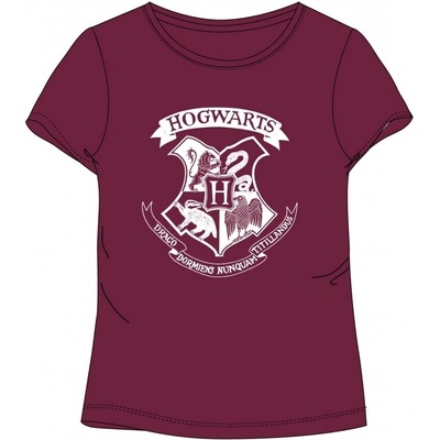 E plus M · Dámske tričko s okrúhlym výstrihom a krátkym rukávom Harry Potter Červenohnedá
