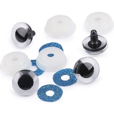 Prima-obchod Oči glitrové s pojistkou Ø20 mm, barva 2 modrá