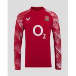 Castore England Rugby Pre Match Drill Top 2025 Adults - Red/White