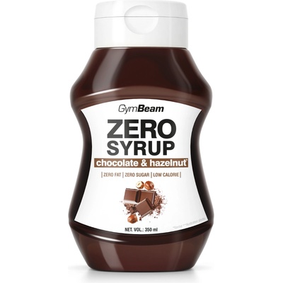 GymBeam ZERO SYRUP Шоколад & Лешник 350 ml лешници с шоколад