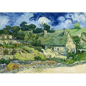 Enjoy - Puzzle Vincent Van Gogh: Thatched Cottages at Cordeville - 1 000 piese