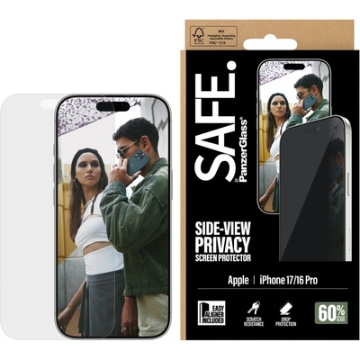 Panzer Стъклен протектор Safe за iPhone 17/iPhone 16 Pro, Privacy, UWF, EasyAligner