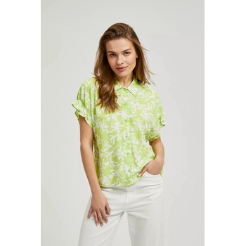 Moodo Зелена риза с набран ръкав Moodo Moodo | Zelen | ЖЕНИ | XXL